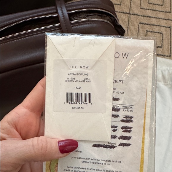 The Row Astra Brown Leather Shoulder Bag - Picture 7 of 9